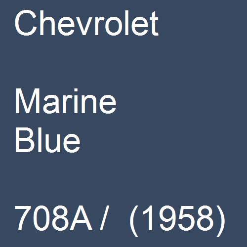 Chevrolet, Marine Blue, 708A /  (1958).